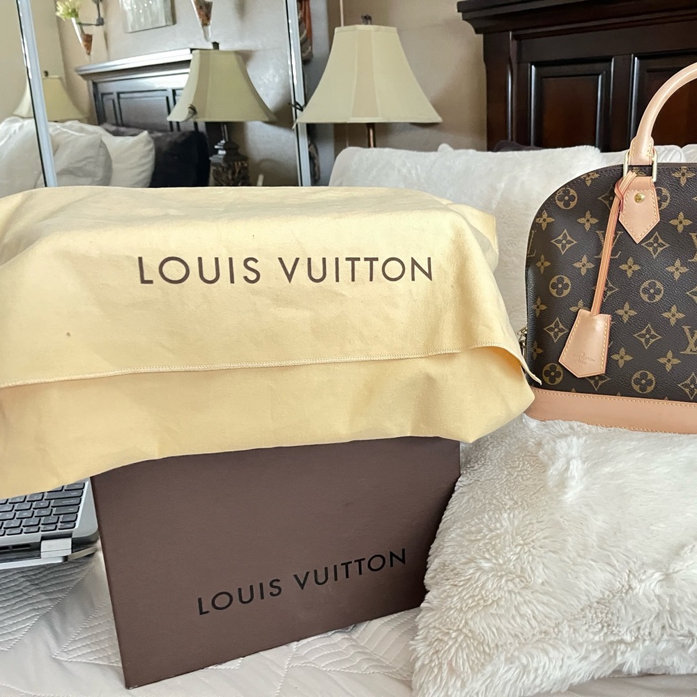 Louis Vuitton Brown and Tan Monogram Satchel